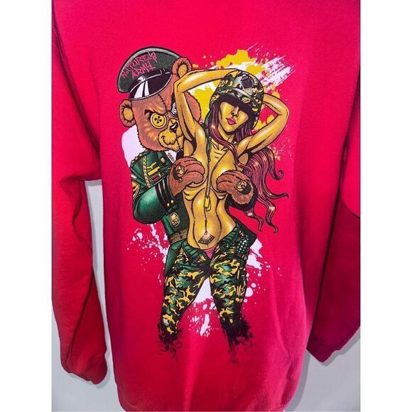 Vintage 90's Black Pyramid Sweater Not Hoodie nature's Army Chris Brown Clothing - Picture 2 of 9